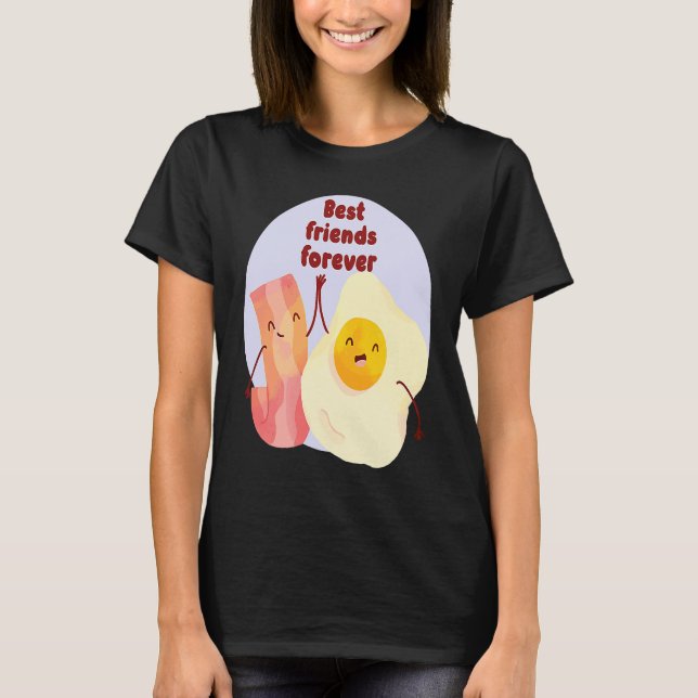 Camiseta Bestfriend Forever Breakfast Meaty Bacon (Anverso)