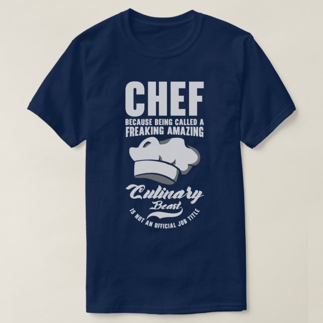 Camiseta Bestia Chef Comida de horneado de arte culinario (Diseño del anverso)
