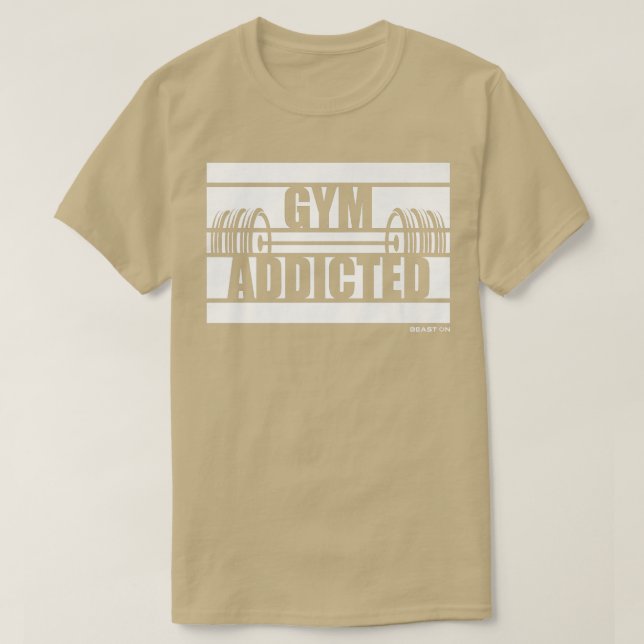 Camiseta Bestia Con Gimnasio Addicada En Motivación De Gimn (Diseño del anverso)