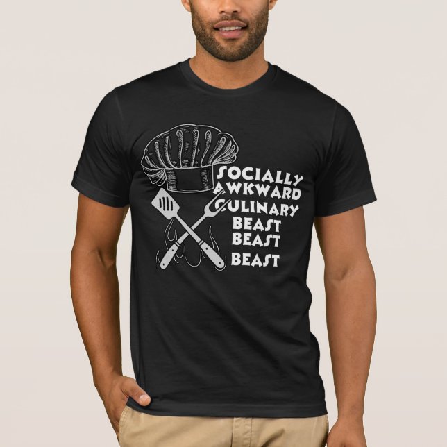 Camiseta Bestia culinaria incómoda Divertida Cocinera (Anverso)