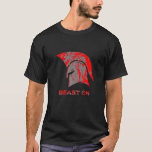 Camiseta Bestia De Casco Espartano En Gimnasio Motivación D