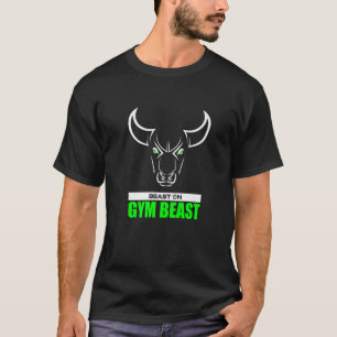 Camiseta Bestia de Gimnasio Toro Cabeza Verde Gimnasio Fitn