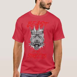Camiseta Bestia De Las Calles Perro Crown Pit Motivation Ki