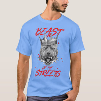 Camiseta Bestia De Las Calles Perro CrownPit Motivación Rey