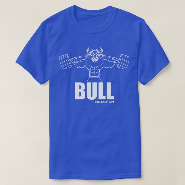 Camiseta Bestia De Toro En Fitness Gym Motivation Fitness S (Diseño del anverso)