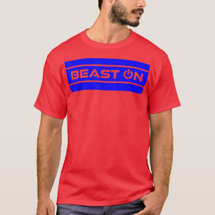 Camiseta Bestia en azul gimnasio moderno Motivación simple