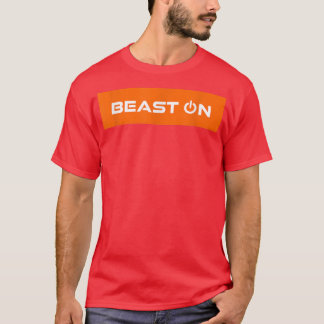 Camiseta Bestia En Naranja Rectángulo Gimnasio Fitness S