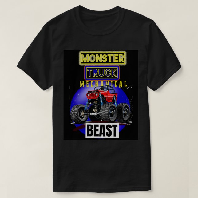 Camiseta Bestia Mecánica del Camión Monstruo (Diseño del anverso)