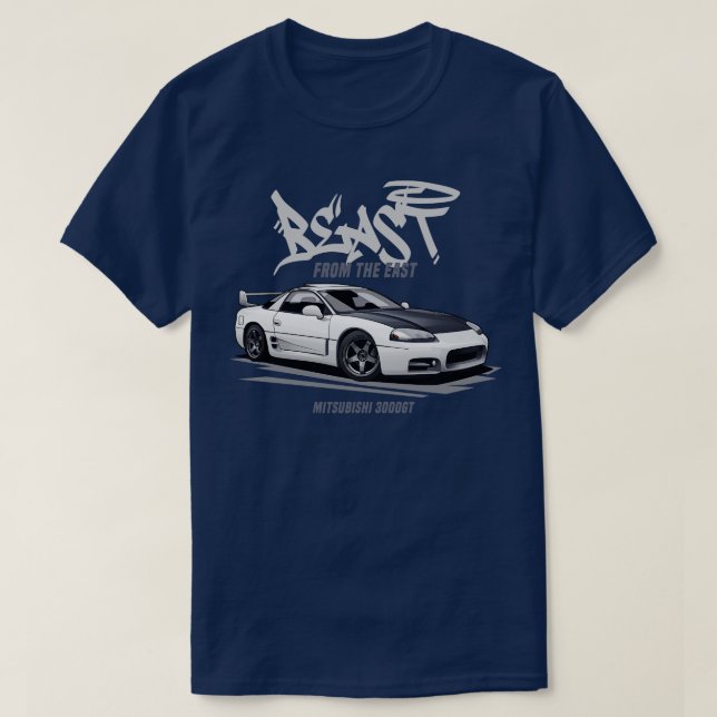 Camiseta Bestia Mitsubishi 3000GTO Desde El Este (Diseño del anverso)