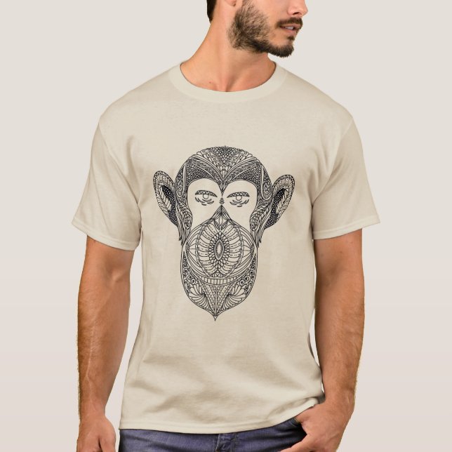 Camiseta Bestia salvaje del Doodle del bosque (Anverso)
