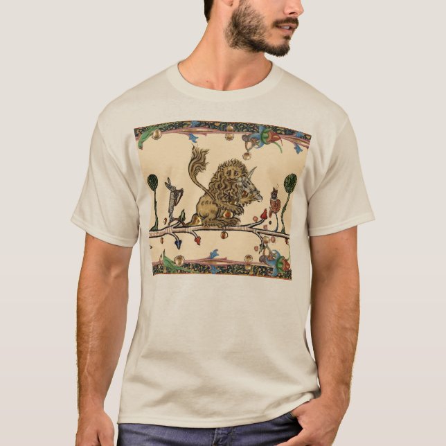 Camiseta BESTIARIO MEDIEVAL HACIENDO MÚSICA MÚSICA Violinis (Anverso)