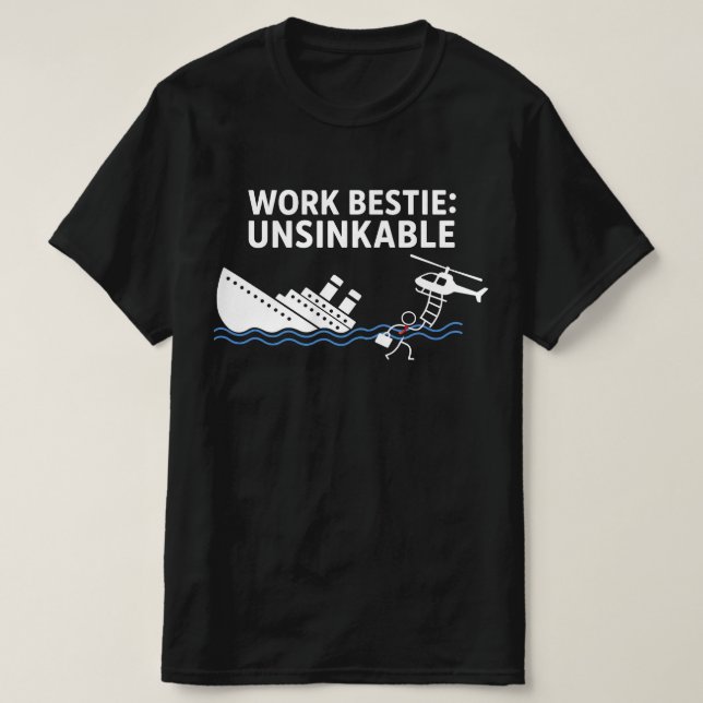 Camiseta Bestias de trabajo inhundibles - Humor de oficina  (Diseño del anverso)