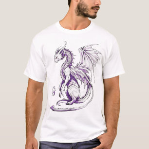 Camiseta Bestias míticas y contornos de dragones