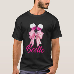 Camiseta Bestie Coquette Bow Navidades Girly Mejor Amigo Y