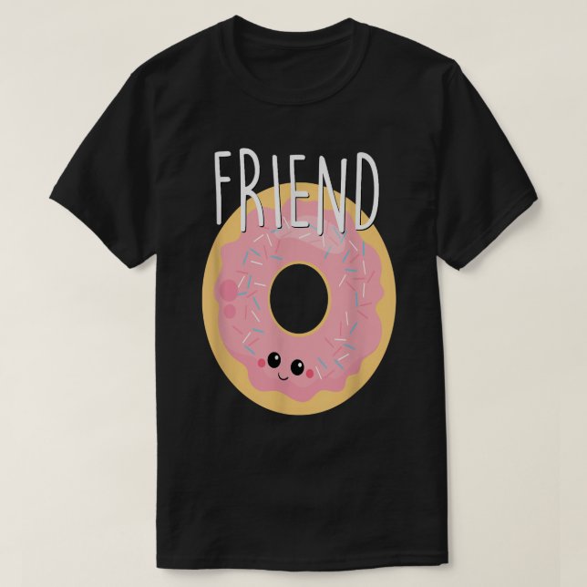 Camiseta Bestie Cute Food BFF Mejor Amigo Doughnut Teen Fu (Diseño del anverso)