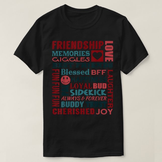 Camiseta Bestie Friendship Collage Best Friends BFF Gift (Diseño del anverso)