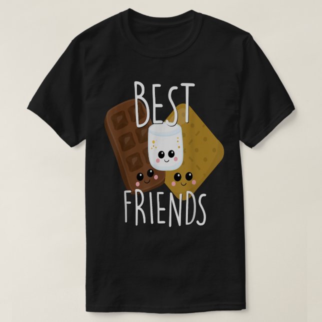 Camiseta Bestie Gift Cute Food BFF Mejor Amigo Smores Scout (Diseño del anverso)