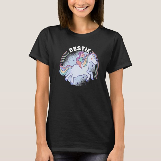 Camiseta Bestie Graphic Horse Lover Equestrian Rider Horses (Anverso)
