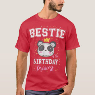 Camiseta Bestie of the Birthday Princess Cute Panda Bear B-
