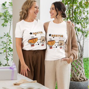 Camiseta Bestie Personalizado - Café y malvavisco