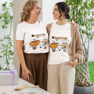 Camiseta Bestie Personalizado - Café y malvavisco