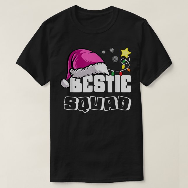 Camiseta Bestie Squad mejor amigo del BFF Santa Claus Diver (Diseño del anverso)