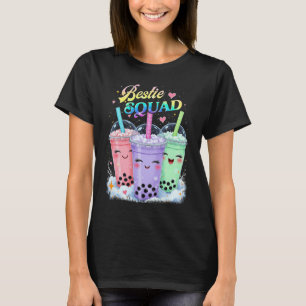 Camiseta Bestie Squad Twin Day Para Chicas BFF Boba Tea Mej