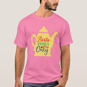 Camiseta Bestie Vibes sólo tiempo de chat Torno divertido d