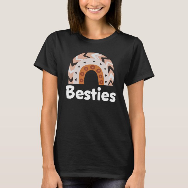 Camiseta Besties BFF Corazón Mejor Amigos Bestie (Anverso)