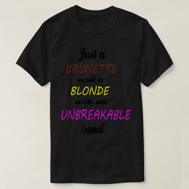 Camiseta Besties Blonde y BrunetteFriendship BFF Hersters (Diseño del anverso)