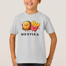 Camiseta Besties Cheeseburger Y Fries Mejores Amigos