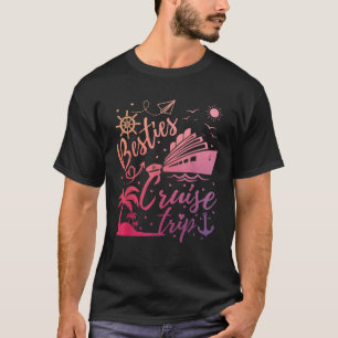 Camiseta Besties Cruise Trip Summer Friends Vacaciones Matc