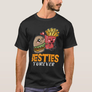 Camiseta Besties Forever French Fries Burger Fries L