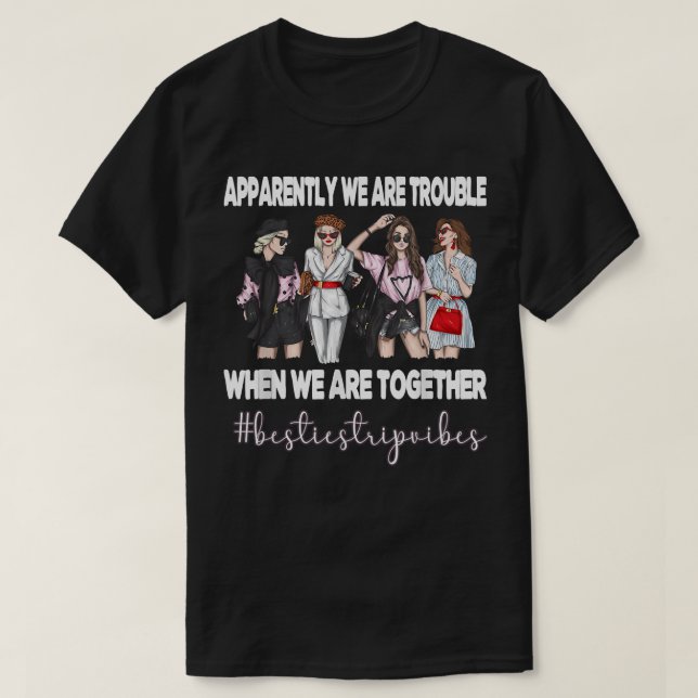 Camiseta Besties Trip Vibes Mejor Amigo Vacaciones Viajes G (Diseño del anverso)