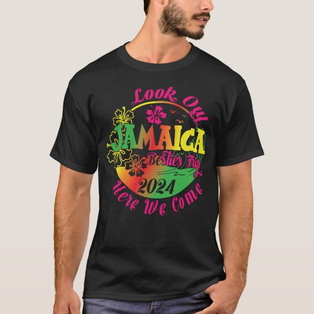 Camiseta Besties Vacation 2024 Jamaica Here We Come Besties (Anverso)
