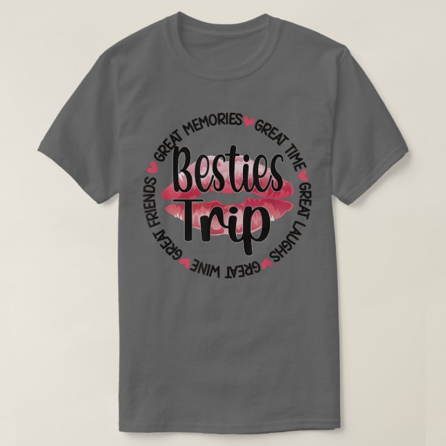 Camiseta Besties Viaje Mejor Amigo Vacaciones Chicas de Via (Diseño del anverso)