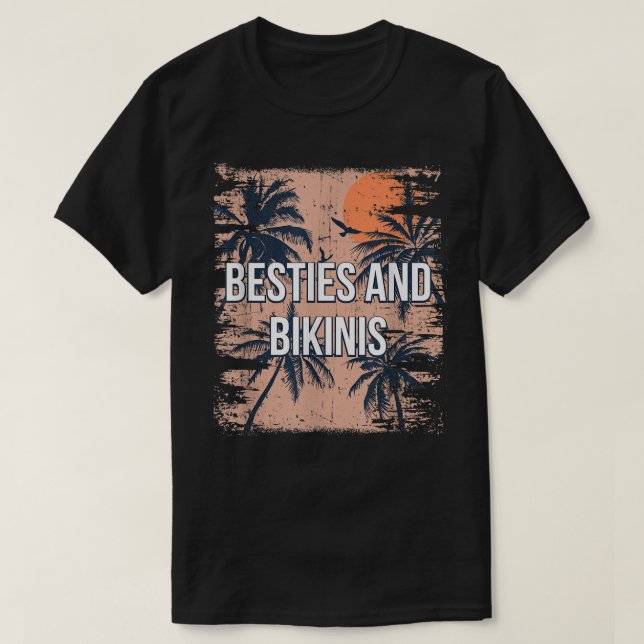 Camiseta Besties y Bikinis Beach Friends Ocean Buddy Swim (Diseño del anverso)
