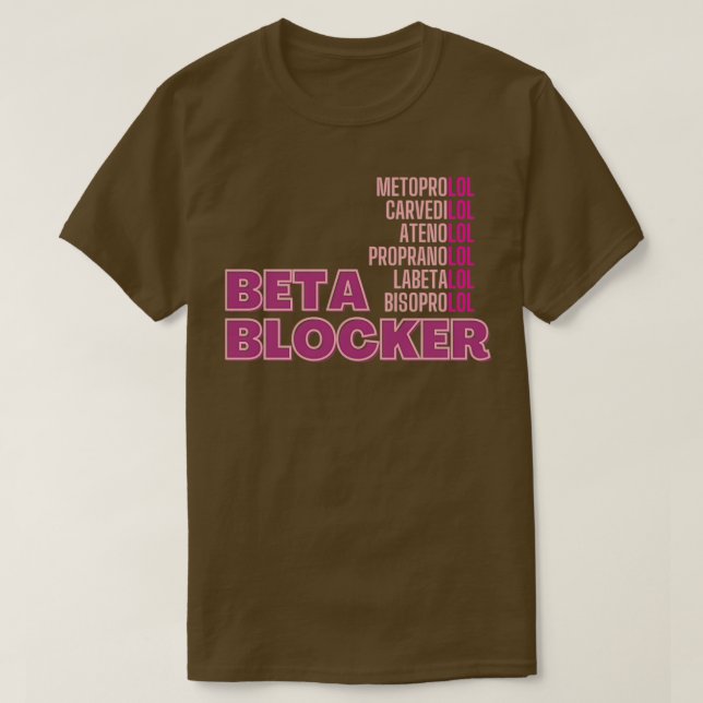 Camiseta Beta Blockers Farmacología divertida (Diseño del anverso)
