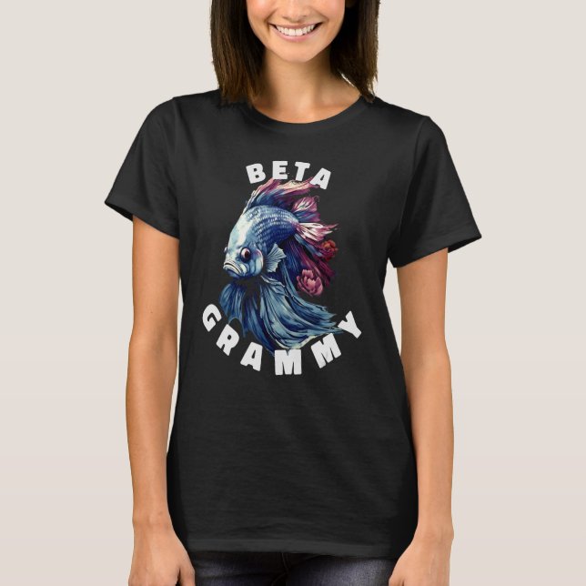 Camiseta Beta Fish Fun Playful Gift Idea GRAMMY (Anverso)