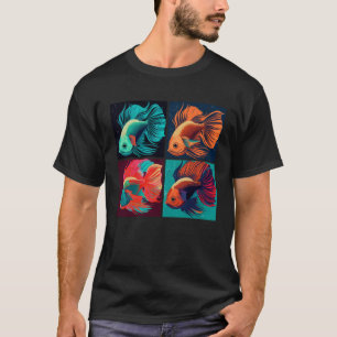 Camiseta Beta Fish Pop Ilustracion Colorful Animal Women