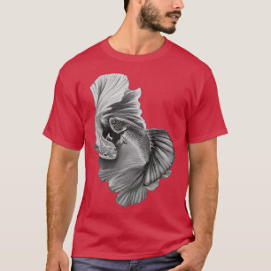 Camiseta Beta Fish Yin Yang BampW