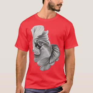Camiseta Beta Fish Yin Yang BW