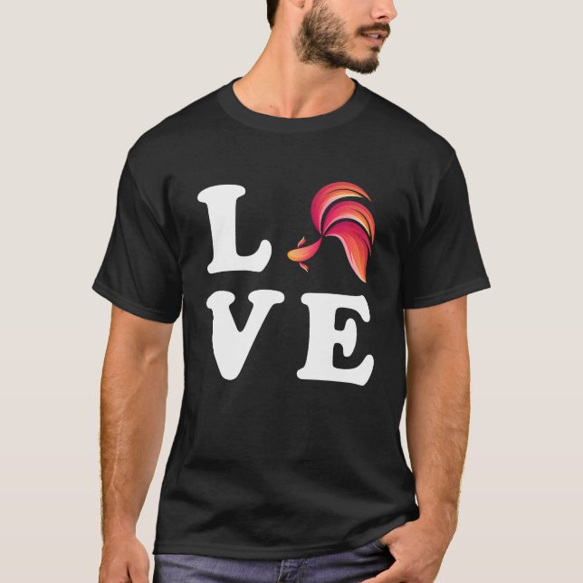 Camiseta Beta Love Betta Para Betta Breeder (Anverso)