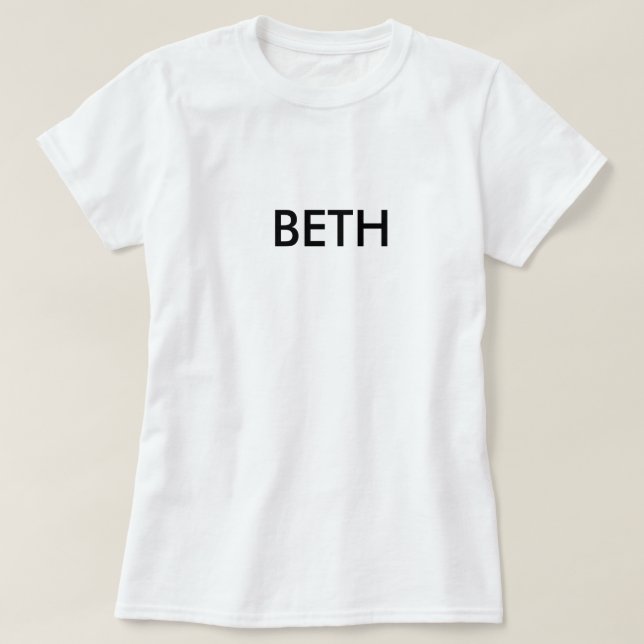 Camiseta Beth (Diseño del anverso)