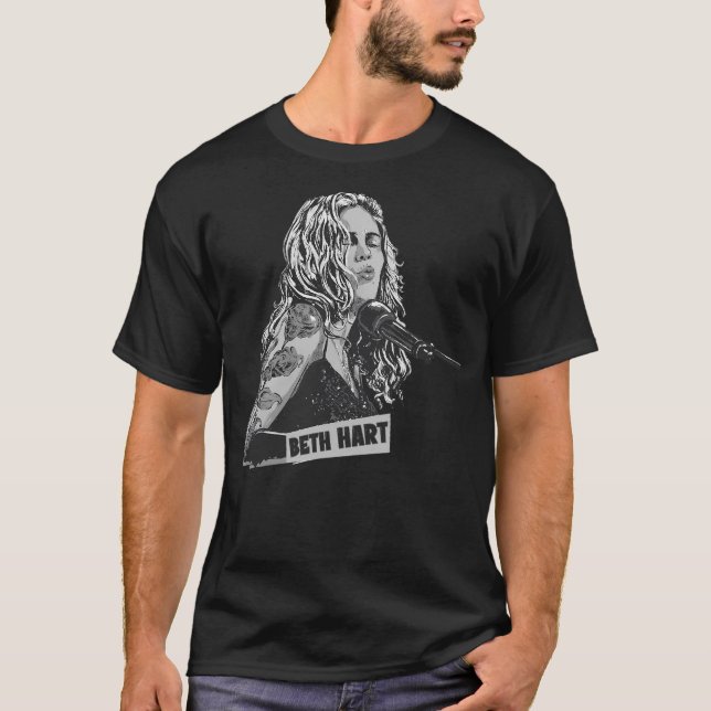 Camiseta Beth Hart Blanco Y Negro (Anverso)