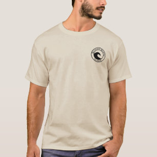 Camiseta Bethany Beach Black Ocean Wave Circle Design