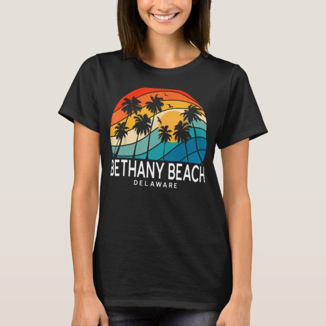 Camiseta Bethany Beach Delaware Palm Tree Tropical Beach So (Anverso)