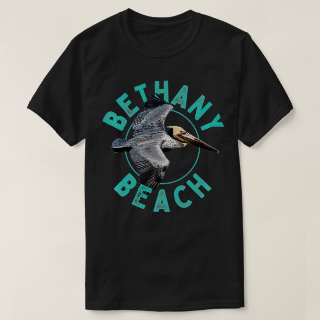Camiseta Bethany Beach Delaware Pelican Design Pullover  (Diseño del anverso)