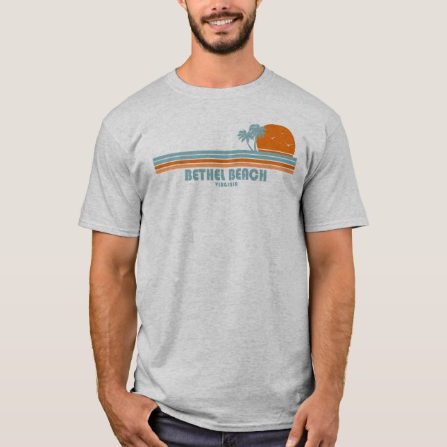 Camiseta Bethel Beach Virginia Sun Palm Trees (Anverso)