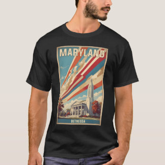 Camiseta Bethesda Maryland Usa Viaje De Viaje De Vintage